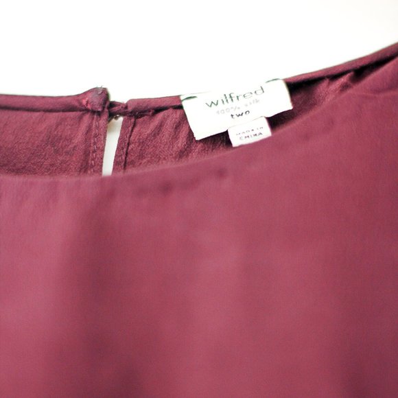 ARITZIA WILFRED PURPLE SILK DRESS WITH OPEN BACK - Picture 6 of 6